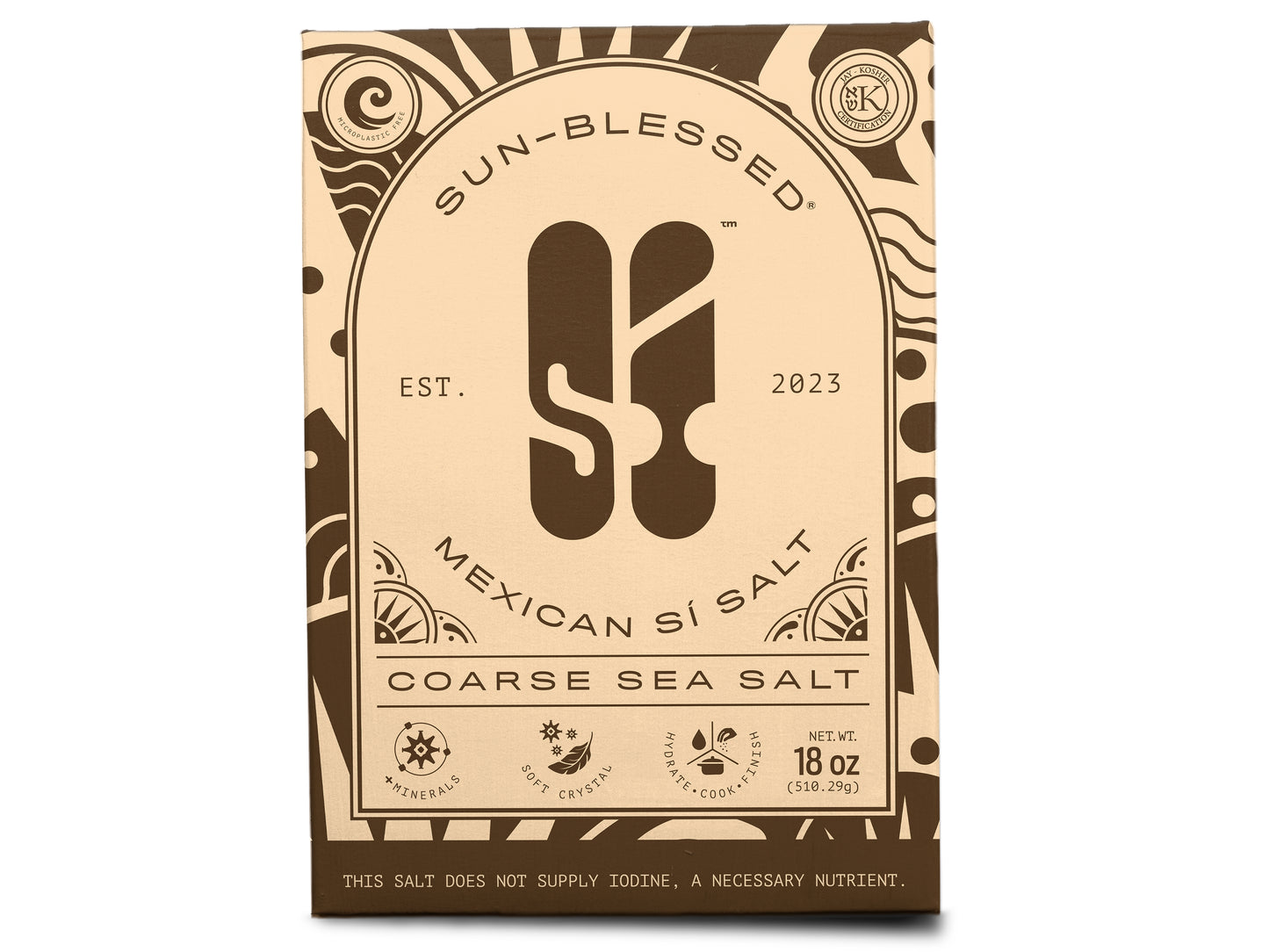 Colima Sea Salt 18 oz | Unrefined | +82 Minerals | Kosher | 100% Natural