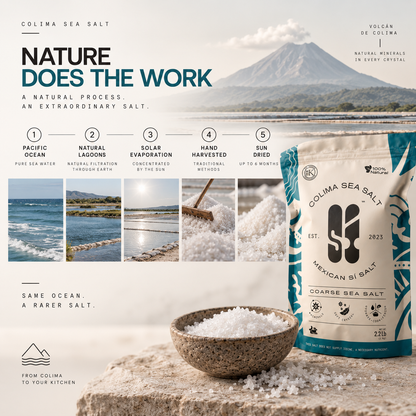 Colima Sea Salt 2.2 lb | Unrefined | +82 Minerals | Kosher | 100% Natural